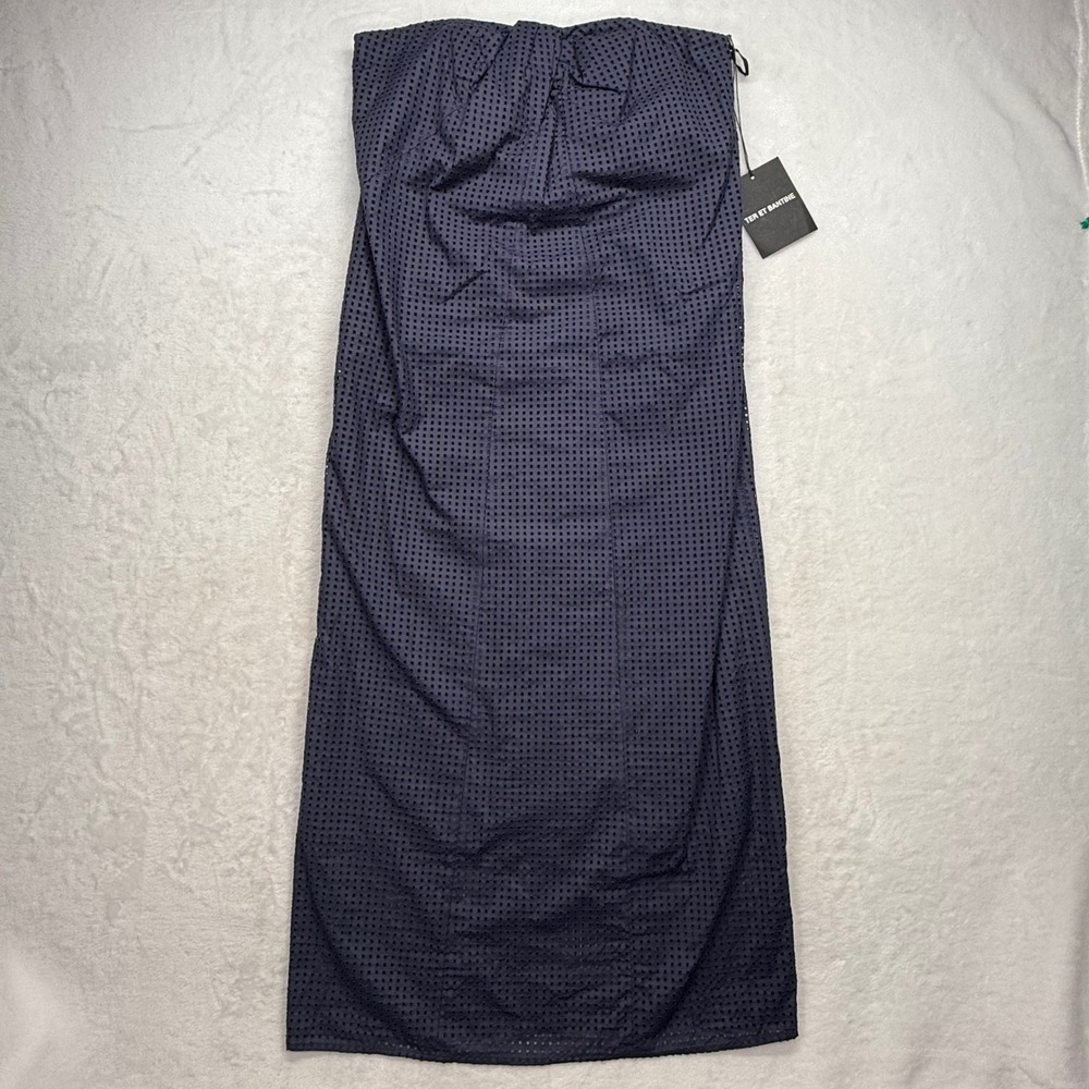 Ter Et Bantine Strapless Eyelet Dress Midi Length Made in Italy Size 42‎ US M